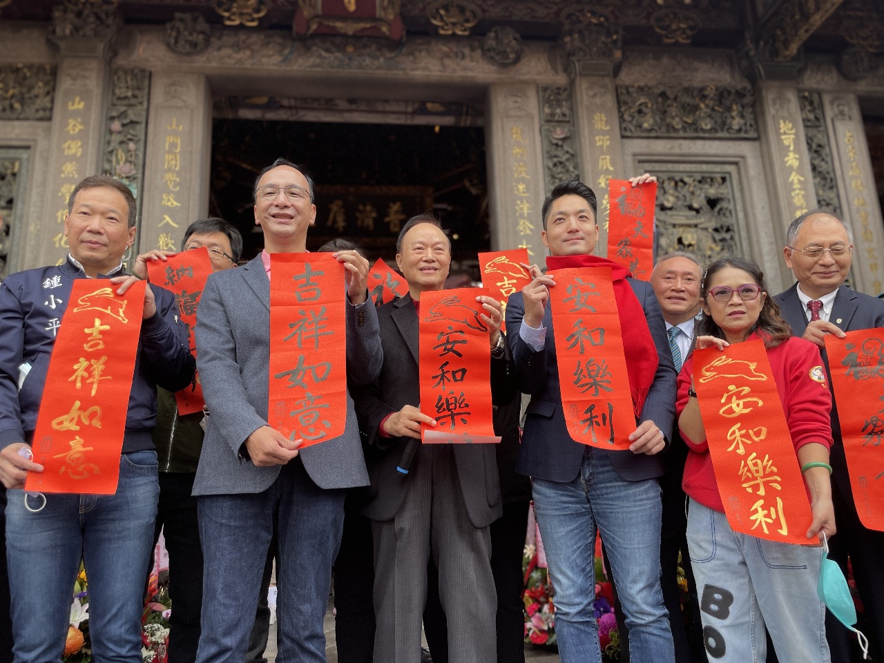 新春參拜 朱立倫：國民黨持續走對的路、提對的人