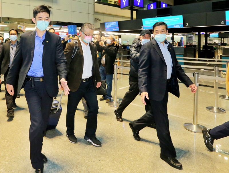 上海參訪團行程結束搭機離台&nbsp; 未發表談話