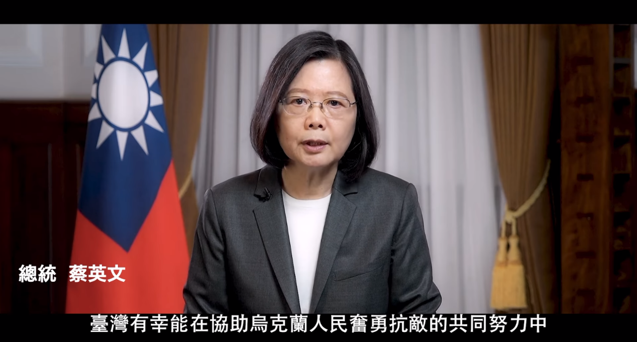 俄侵烏週年 總統：支持烏克蘭就是支持民主自由