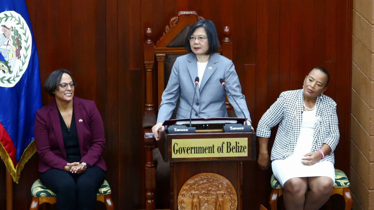 蔡總統出訪／貝里斯國會演說 總統：有國家試圖破壞 台貝仍緊密相連