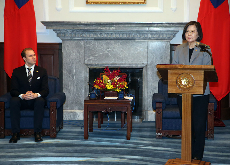 見瑞典國會訪團 總統盼支持洽簽台歐盟BIA