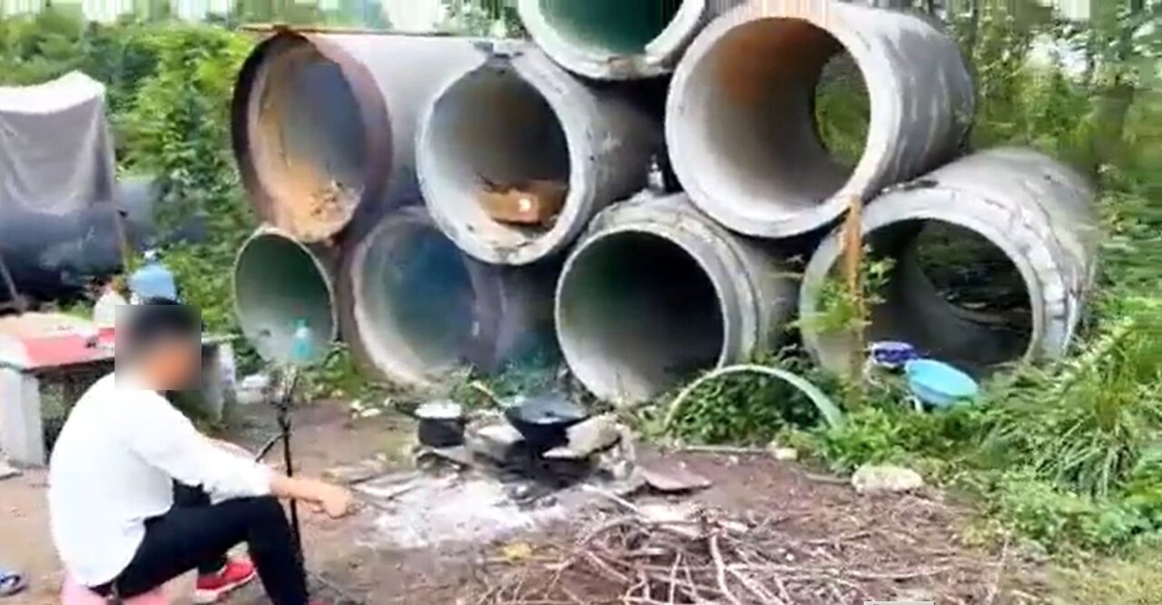 以水泥管為穴！東莞「鼠人」曝光 網憂當局驅趕