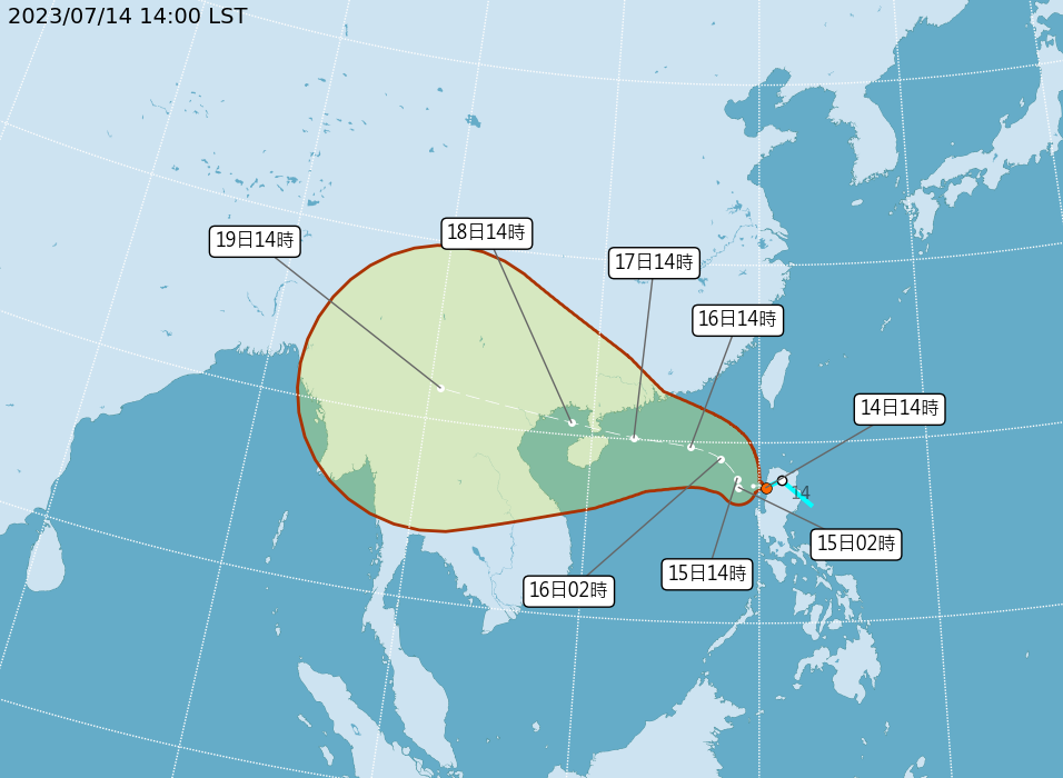 颱風泰利最快今晚生成 15日入夜起變天