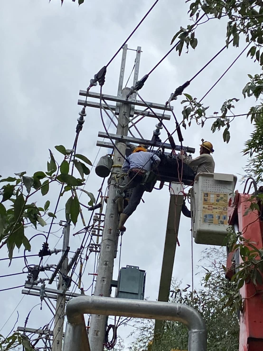 台電漏夜搶修 南投仁愛鄉9成恢復供電