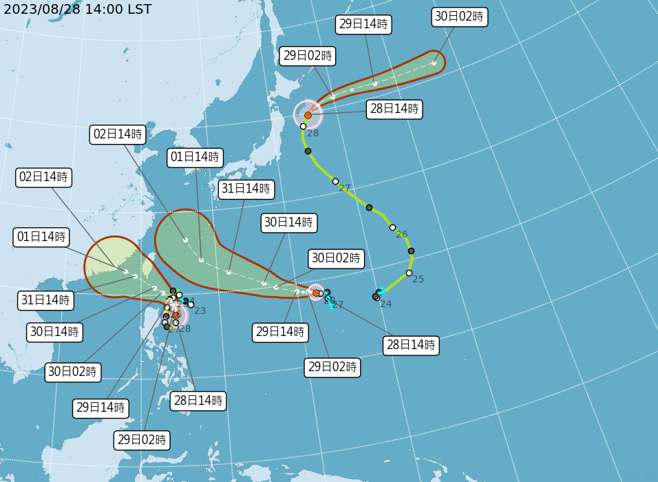 中颱蘇拉來勢洶洶 海葵+年度大潮在後添亂
