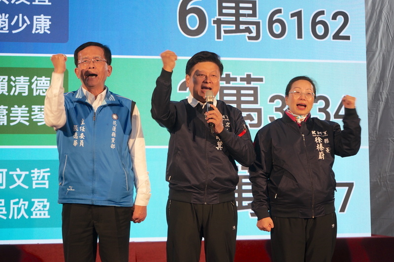 國民黨傅崐萁連任花蓮立委 喊話國會藍白合
