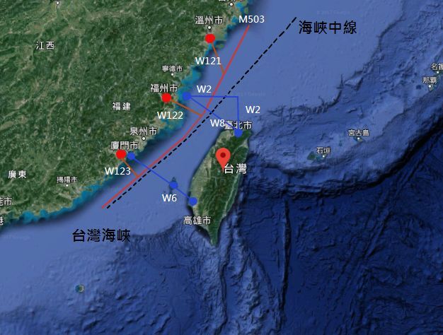 中國片面開啟W122、W123 西向東航路 我民航局再次嚴正抗議並要求儘速協商