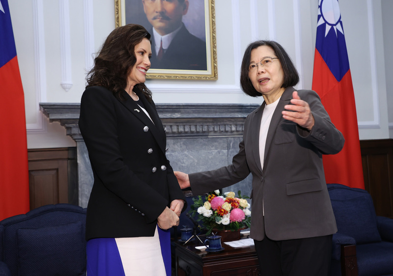 蔡總統接見密西根州長魏美桂 盼合作打造安全供應鏈