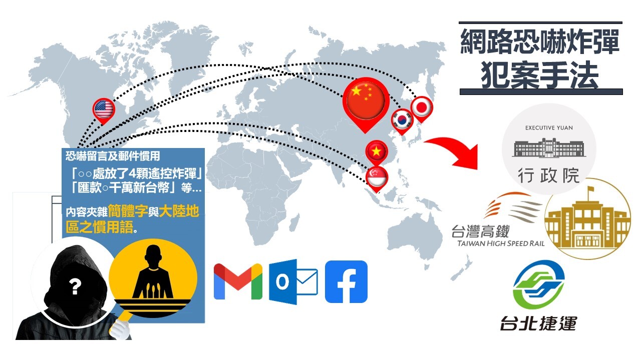 多位立委接獲炸彈恐嚇 刑事局：犯嫌在中國 意圖製造社會不安