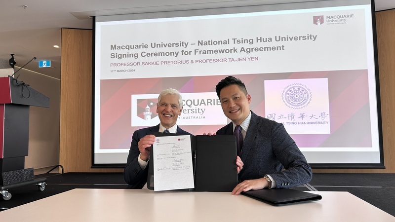 清大攜手澳洲麥考瑞大學 簽署雙聯博士學位計畫