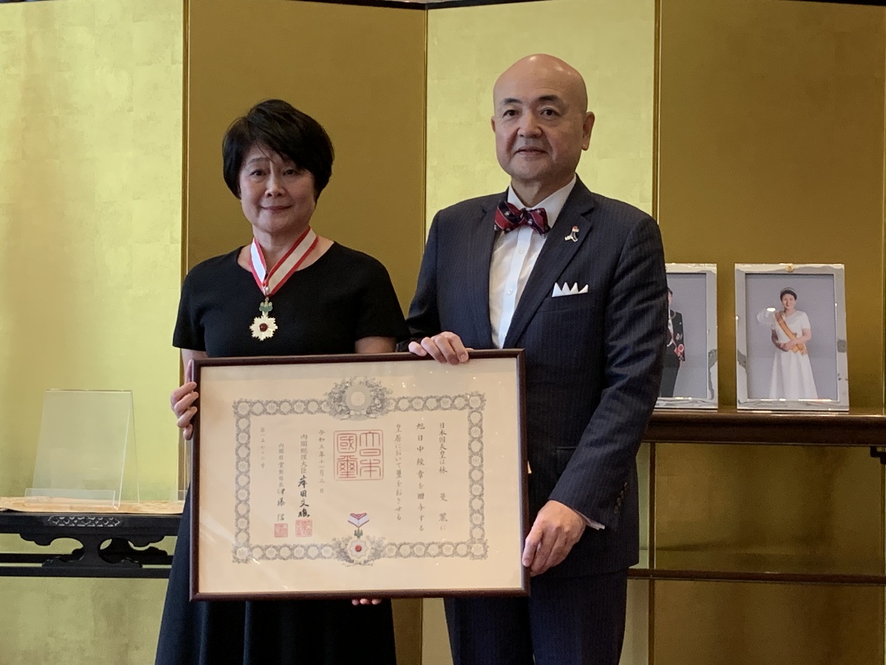 推動台日交流受肯定 林曼麗獲頒旭日中綬章