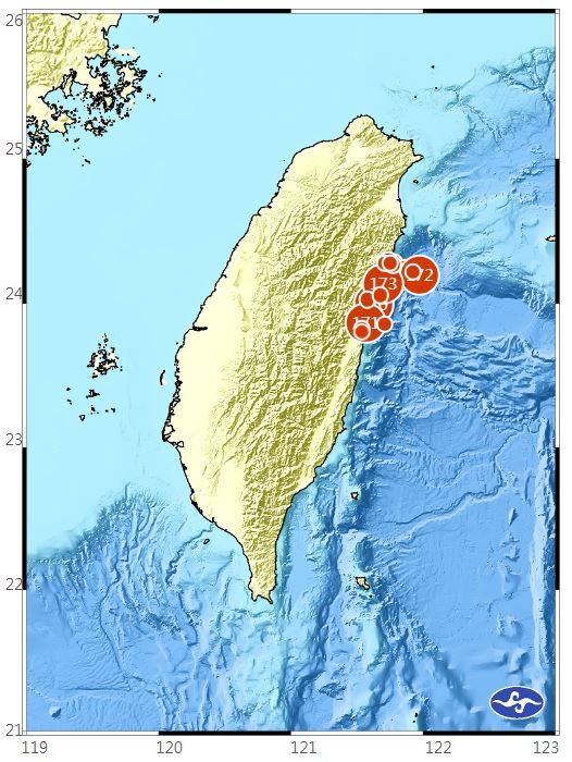 花蓮強震／餘震836次 2個月內防較大有感地震