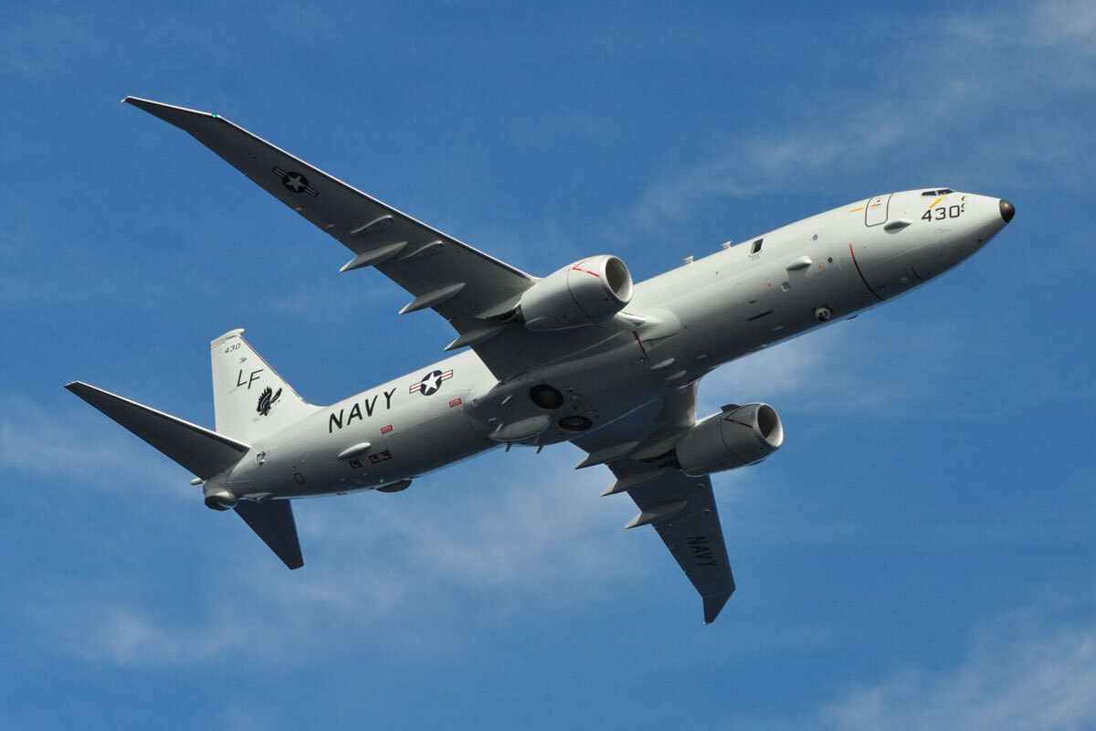 美軍P-8A反潛機飛越台海  國軍全程掌握動態