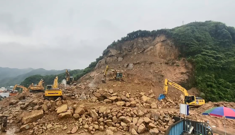 基隆山崩搶災1週  估晚間土石清完拚11日通車
