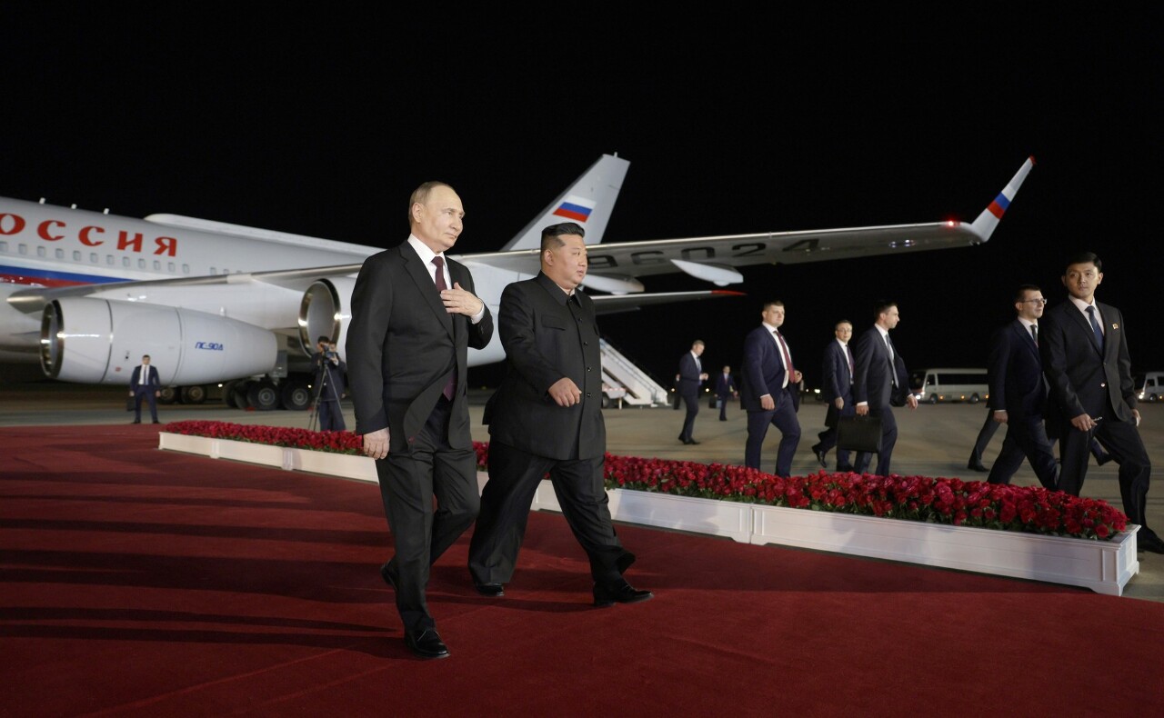 蒲亭黎明前抵達北韓訪問 金正恩親赴機場迎接