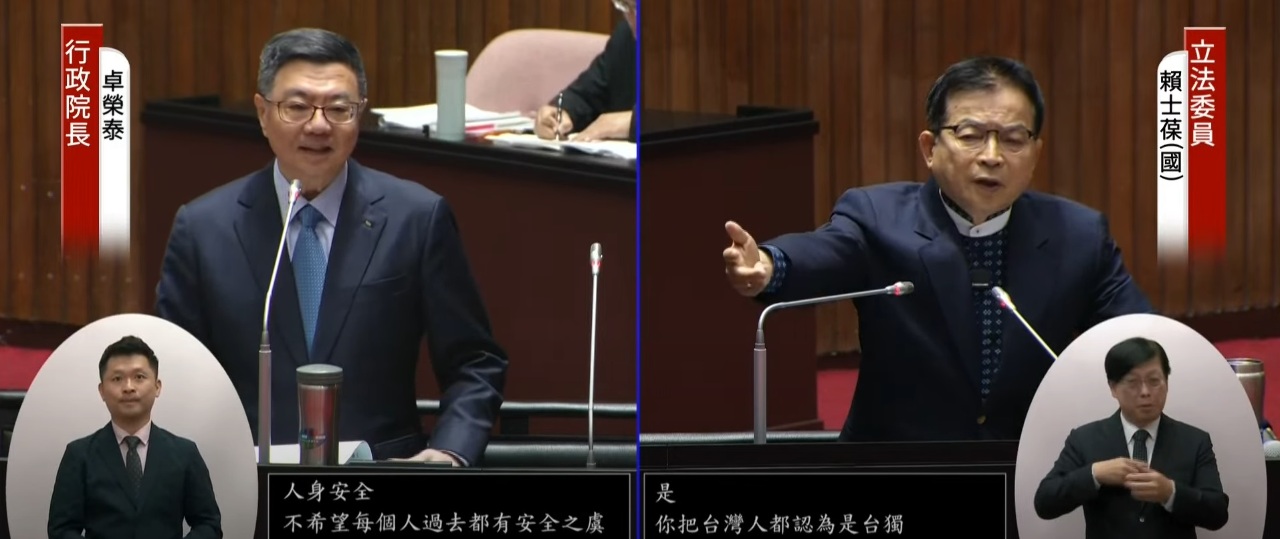 藍委問中港澳旅遊警示轉紅可能性 卓榮泰：看中國態度盼和平理性交流