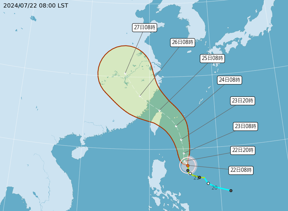 凱米將增強為中颱 吳德榮：最近台灣時挾強風豪雨