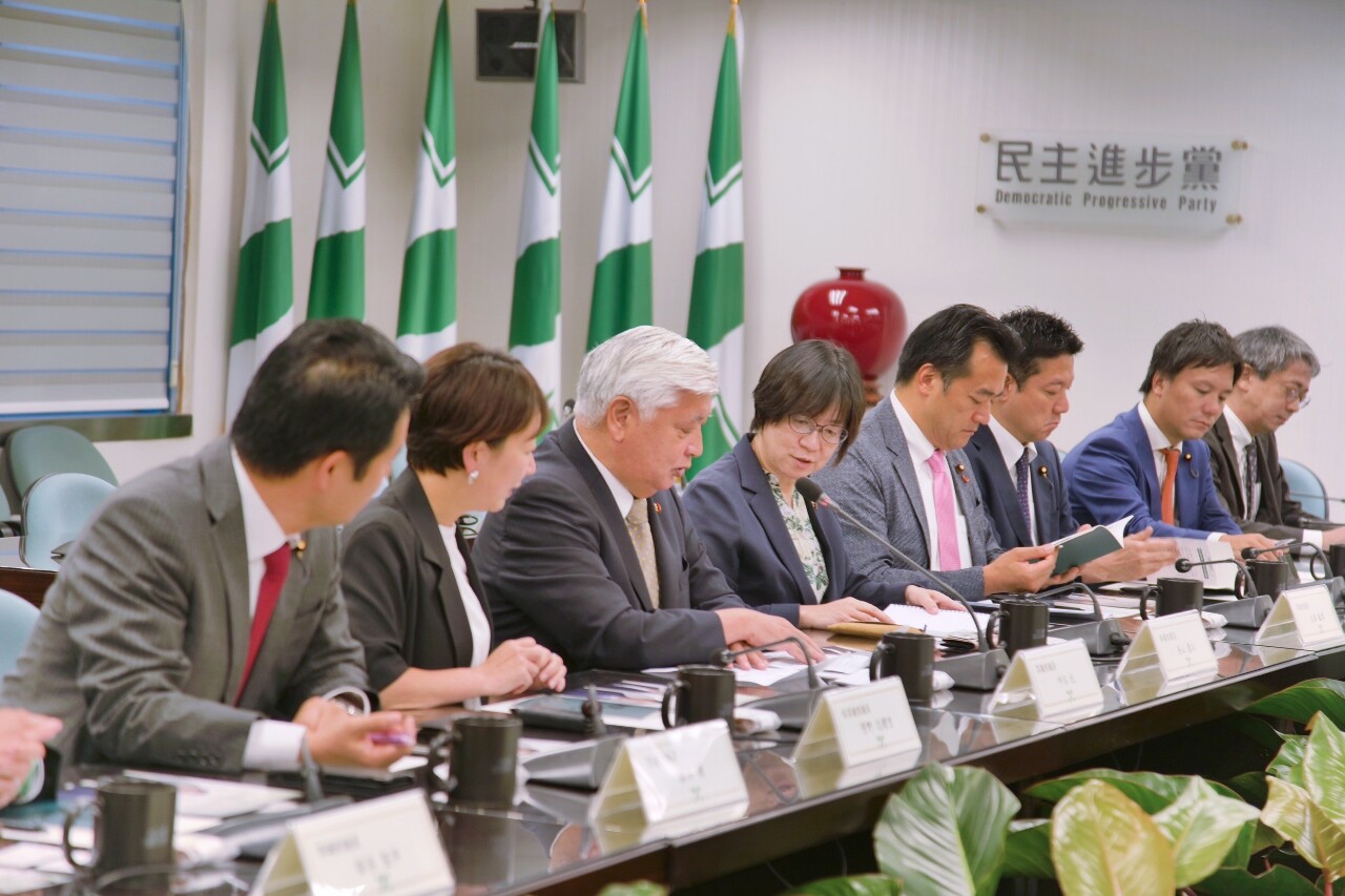 日本前防衛相率團拜會民進黨 籲IPAC要求各國挺台加入聯合國