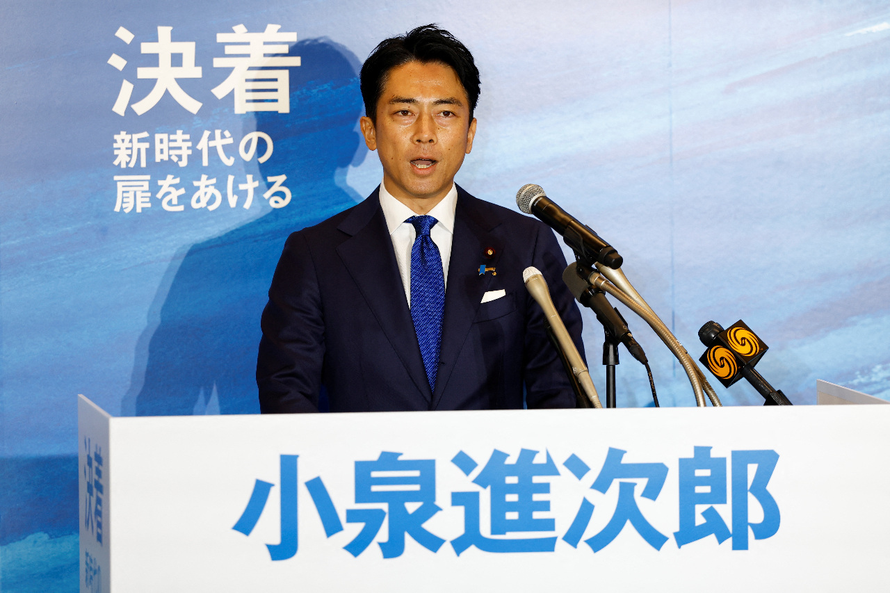 小泉進次郎參選自民黨總裁 從容面對辛辣提問獲好評