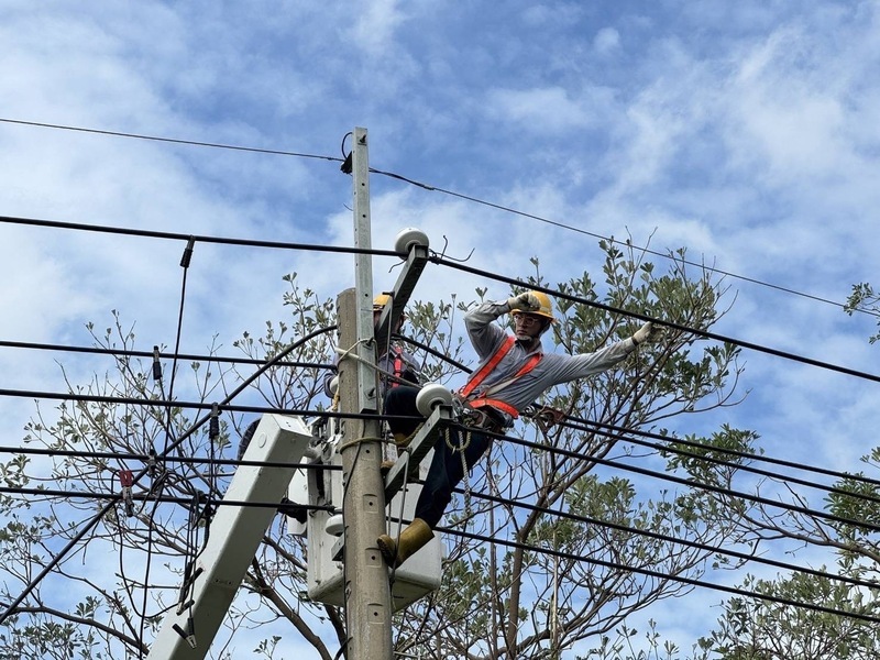 高雄逾800戶仍停電   經部：最快今晚8時全面復電