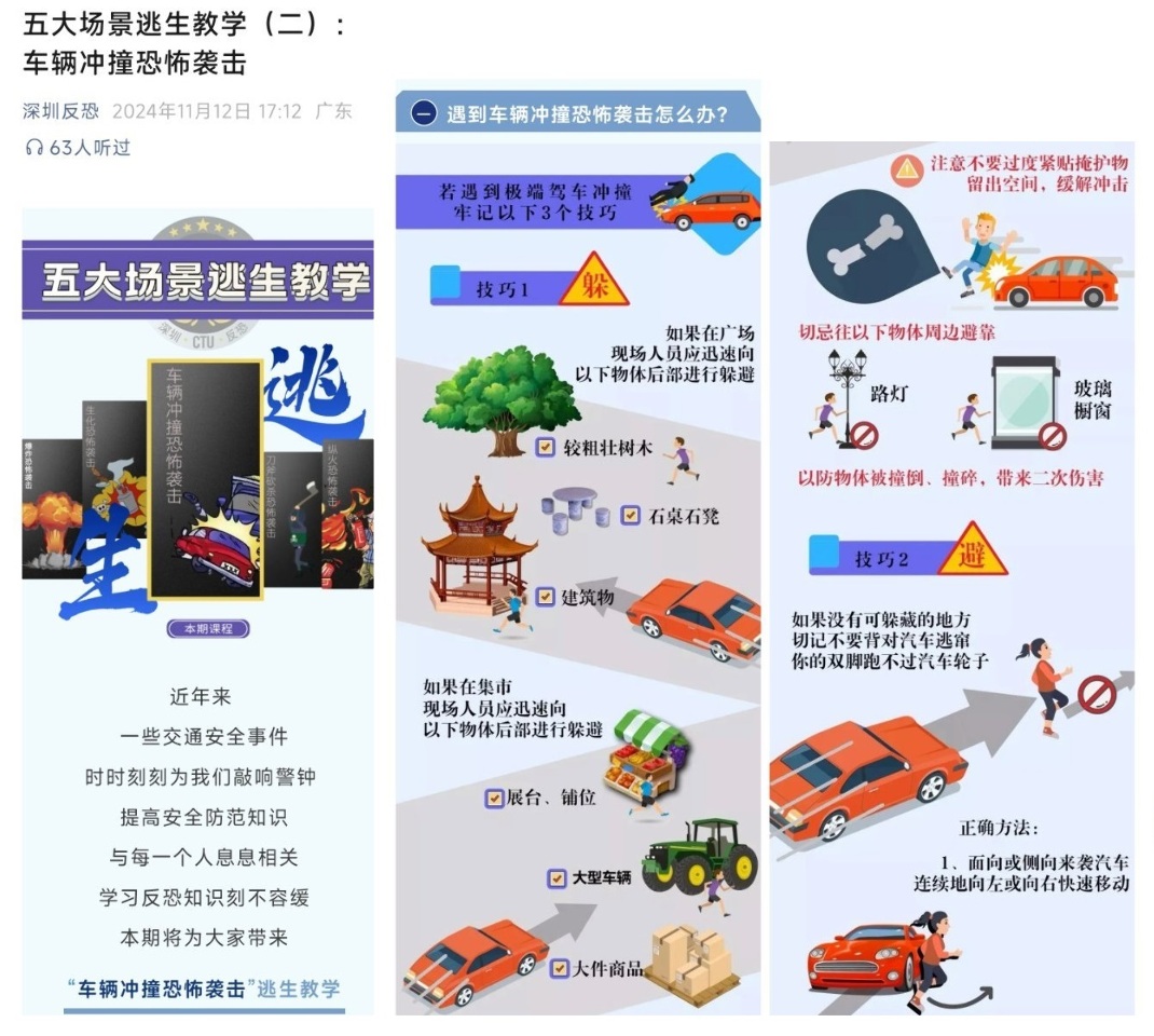 珠海衝撞事件後 深圳警發文教車輛恐襲逃生法