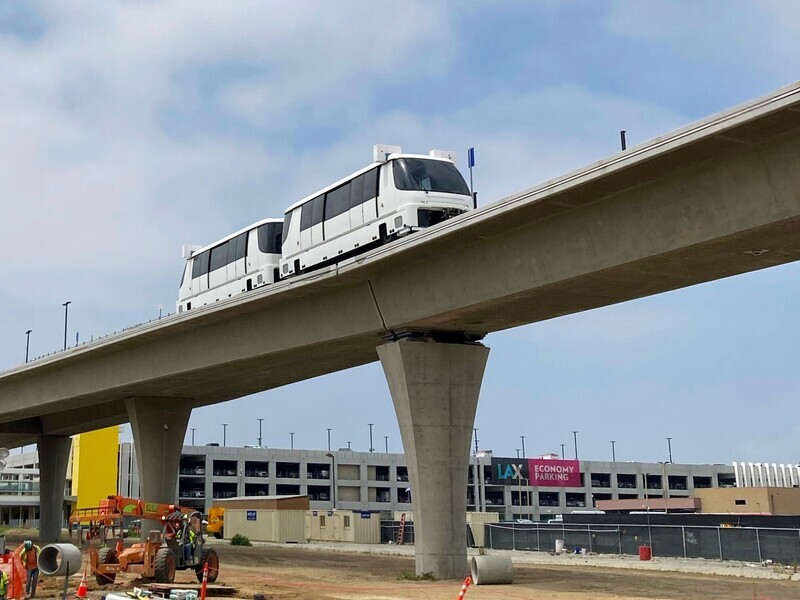 備戰2028奧運 洛杉磯機場捷運初步試車