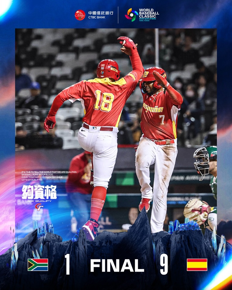 WBC資格賽／南非1:9輸西班牙遭淘汰   台灣隊25日附加賽決定「生死」