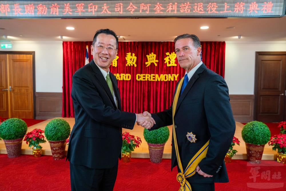 顧立雄贈勳前美軍印太司令 盼持續挺台