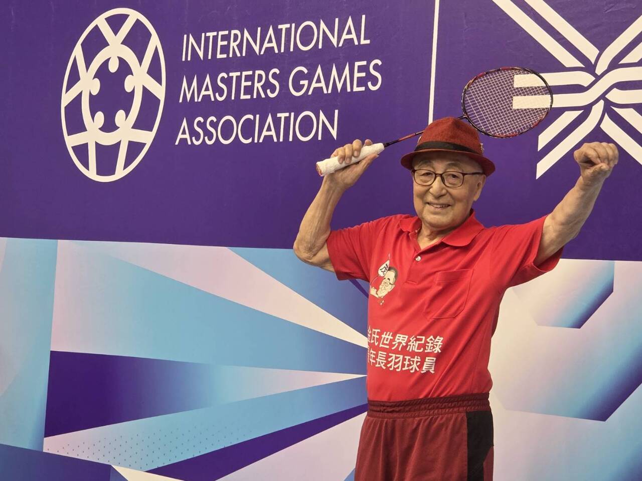 世壯運羽球場最強跨世代搭檔！104歲林友茂合體奧運金牌李洋奪勝
