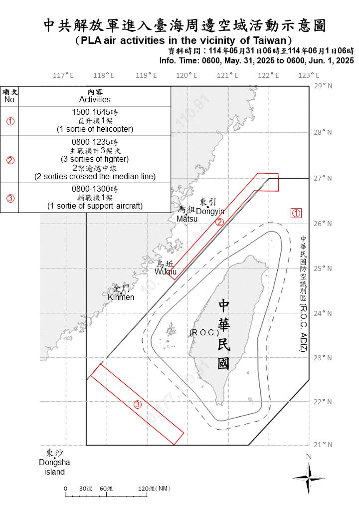 中共13機艦船台海周圍活動  國軍嚴密監控