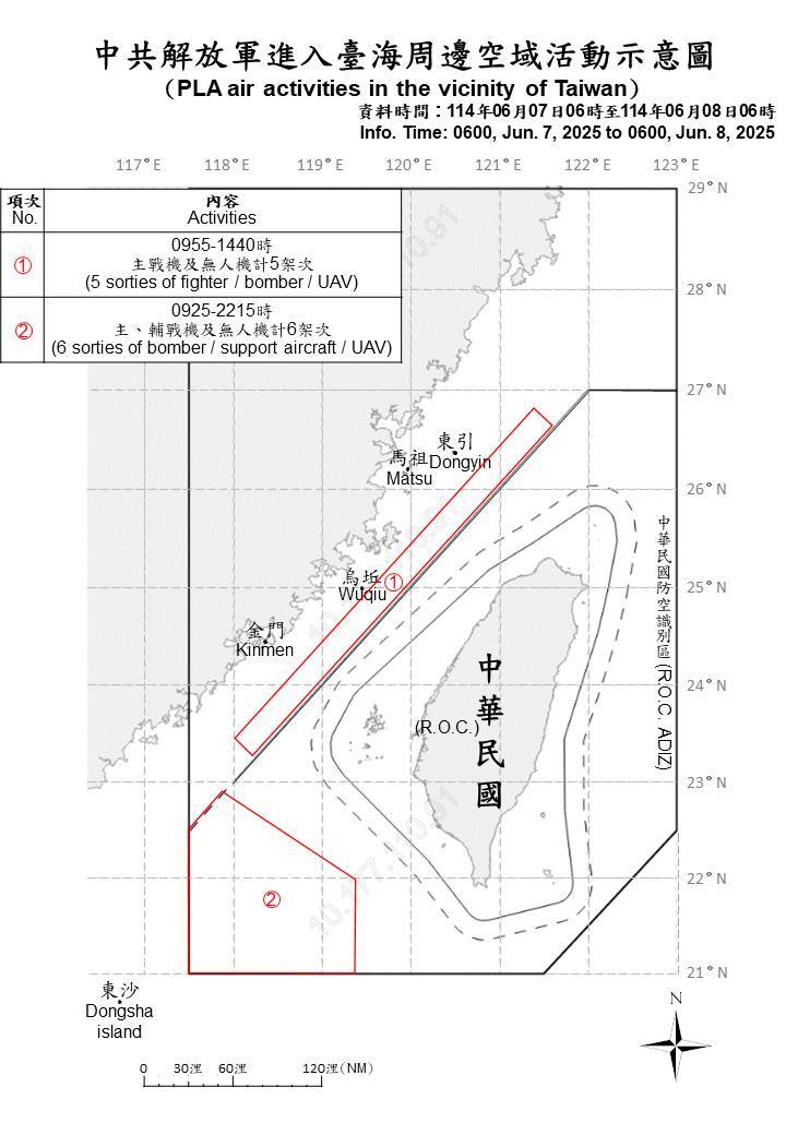 共軍18機艦在台海周圍活動 國軍嚴密監控應處